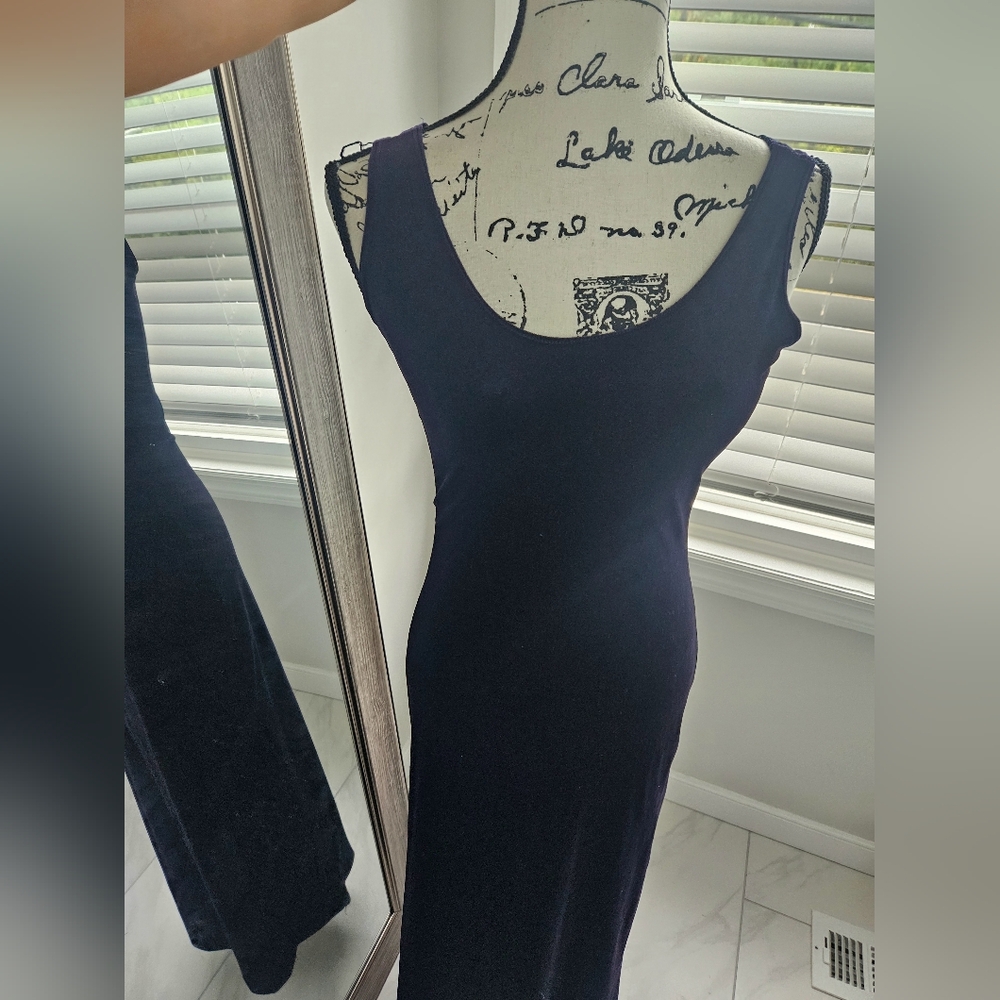 High Maintenance Elegant Purple Velour Sleeveless Dress